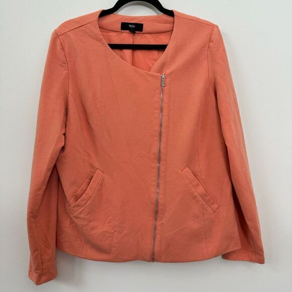Mossimo Women's Full Zip Long Sleeve Peach Moto Jacket Size XXL - Picture 1 of 6